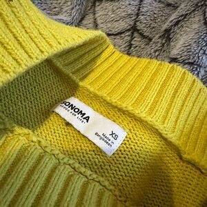 Sonoma Women's Bright Yellow Turtleneck Sweater